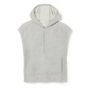 NWT Smartwool Terry Hoodie Vest Short-Sleeve Women’s Large Grey Merino Wool